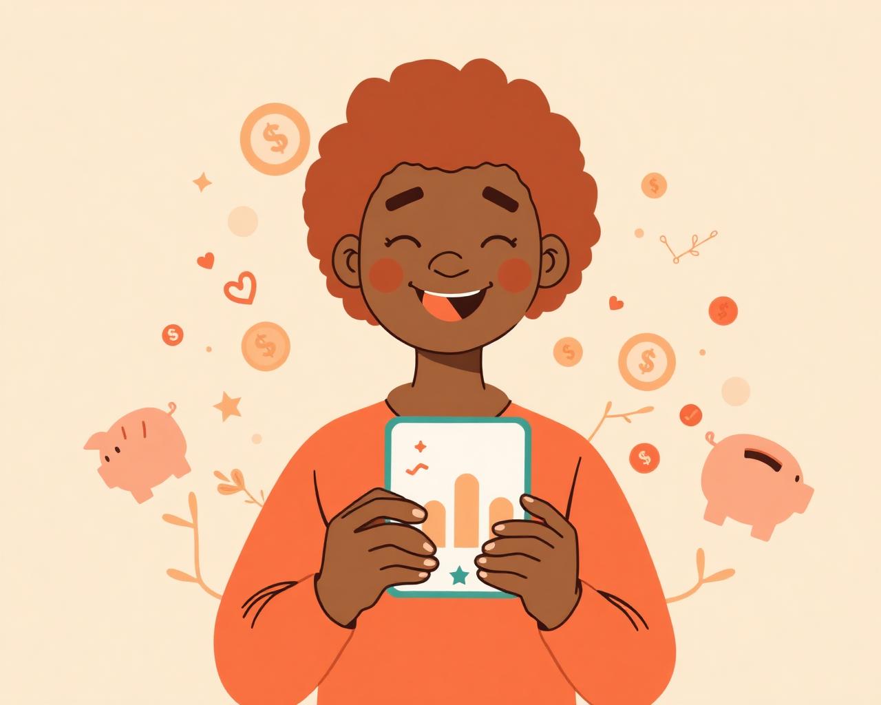 Happy person growing their savings with Growvia Invest